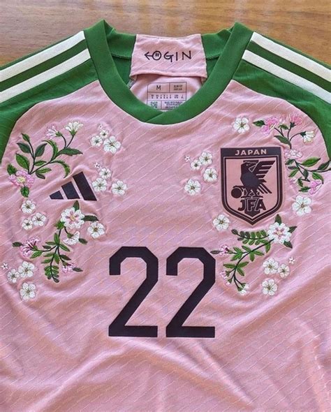 pink and green japan jersey